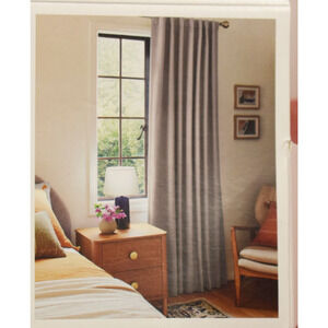 Threshold 50"x84" Blackout Textured Plaid Curtain Panel Gray (Marks)*#